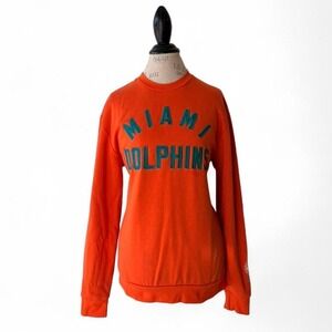 Y2K NFL‎ Miami Dolphins Orange Crewneck Sweatshirt Women's Medium